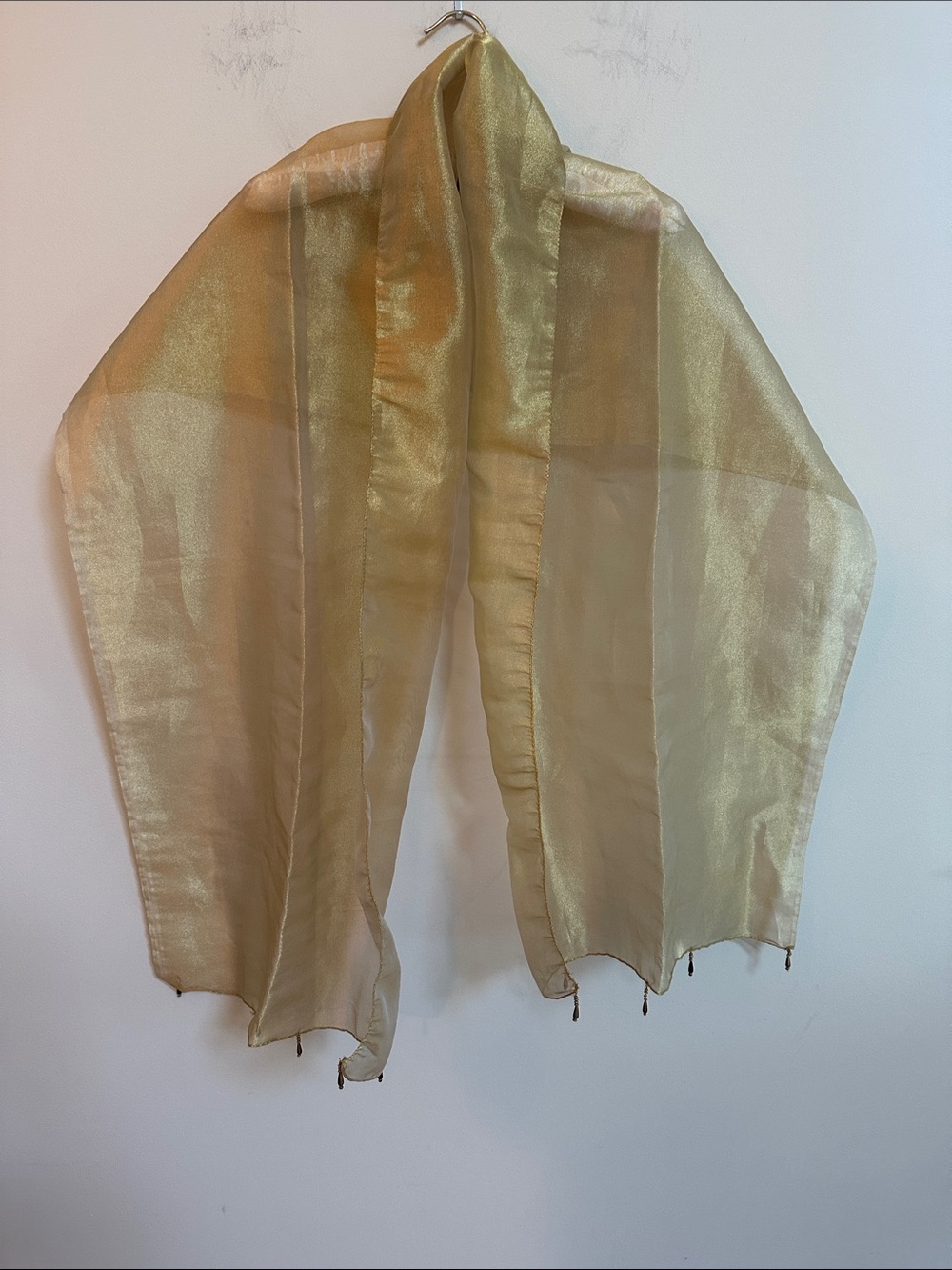 Light Gold Sheer Scarf - Women's Accessory